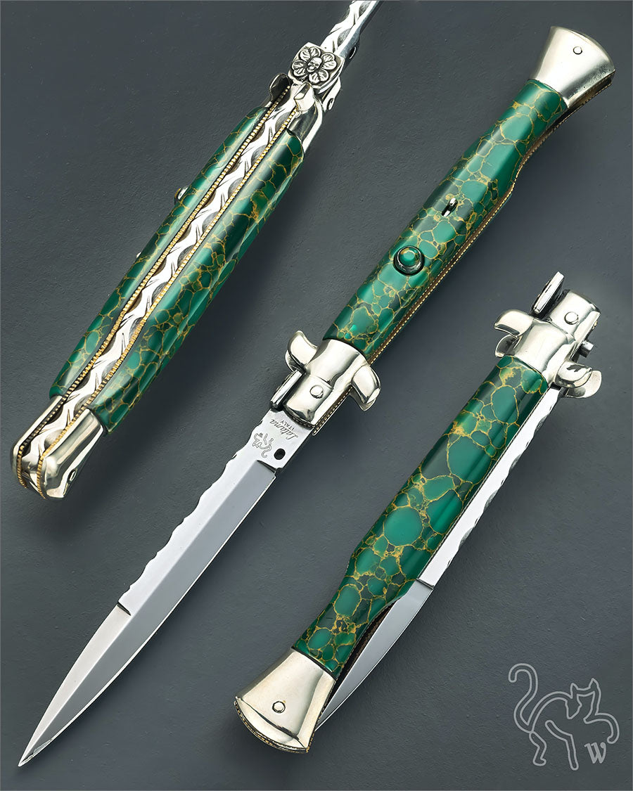 Walt's 28cm CUSTOM CLASSIC “Wasp” Arizona Jade TrueStone Release Button C-CL-AJ-BA11827