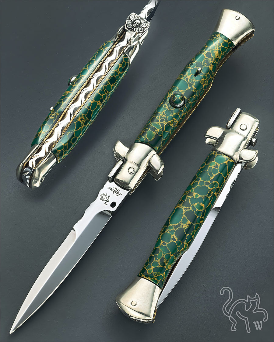 Walt's 23cm CUSTOM CLASSIC “Wasp” Arizona Jade TrueStone Release Button C-CL-AJ-HG9826