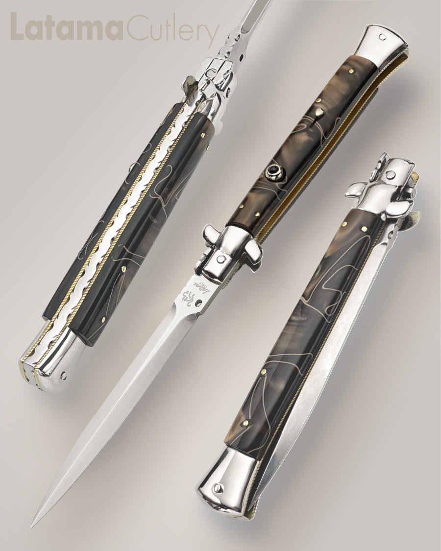Walt's 28cm Full Custom CLASSIC “Brown/Light Swirls” Black Onyx Insert C-CL-BS-ND11959 portrait