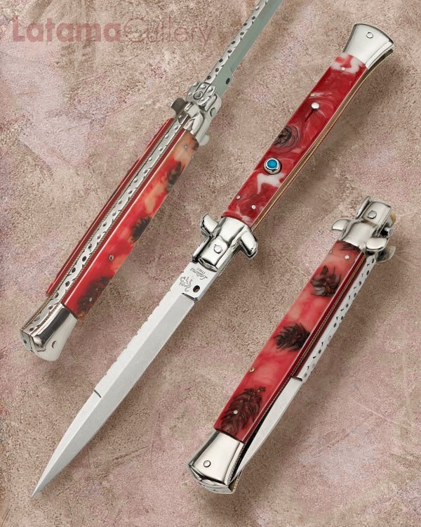 Walt's 28cm Custom CLASSIC “Coral Pinecone” Turquoise Insert Release Button C-CL-CP-BA11890 portrait