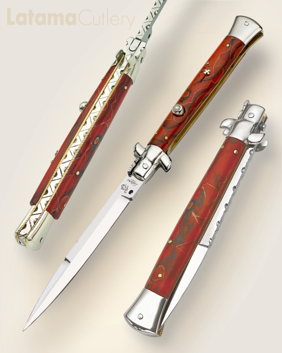 Walt's 28cm Full Custom CLASSIC “Dark Amber/Black Wire Copper Accent” Pearl Insert C-CL-DA-BA11955 portrait
