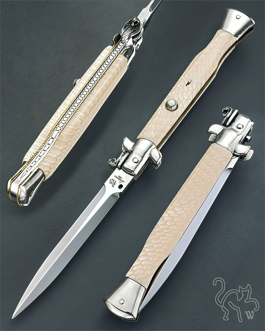 Walt's 28cm Custom CLASSIC Wasp "King Cobra II” White Dragon Skin Kirinite Release Button C-CL-KC-ND11824