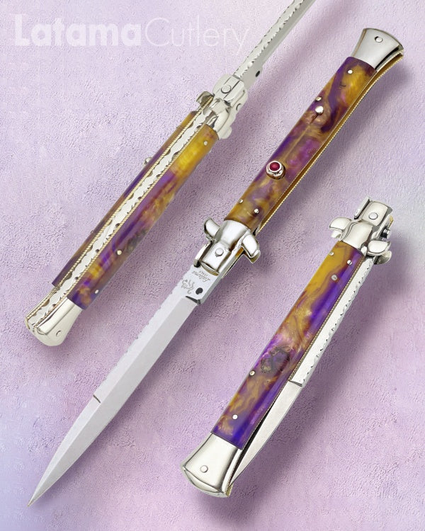Walt's 28cm Custom CLASSIC “LSU” Fire Opal Insert Release Button C-CL-LSU-BA11887 portrait