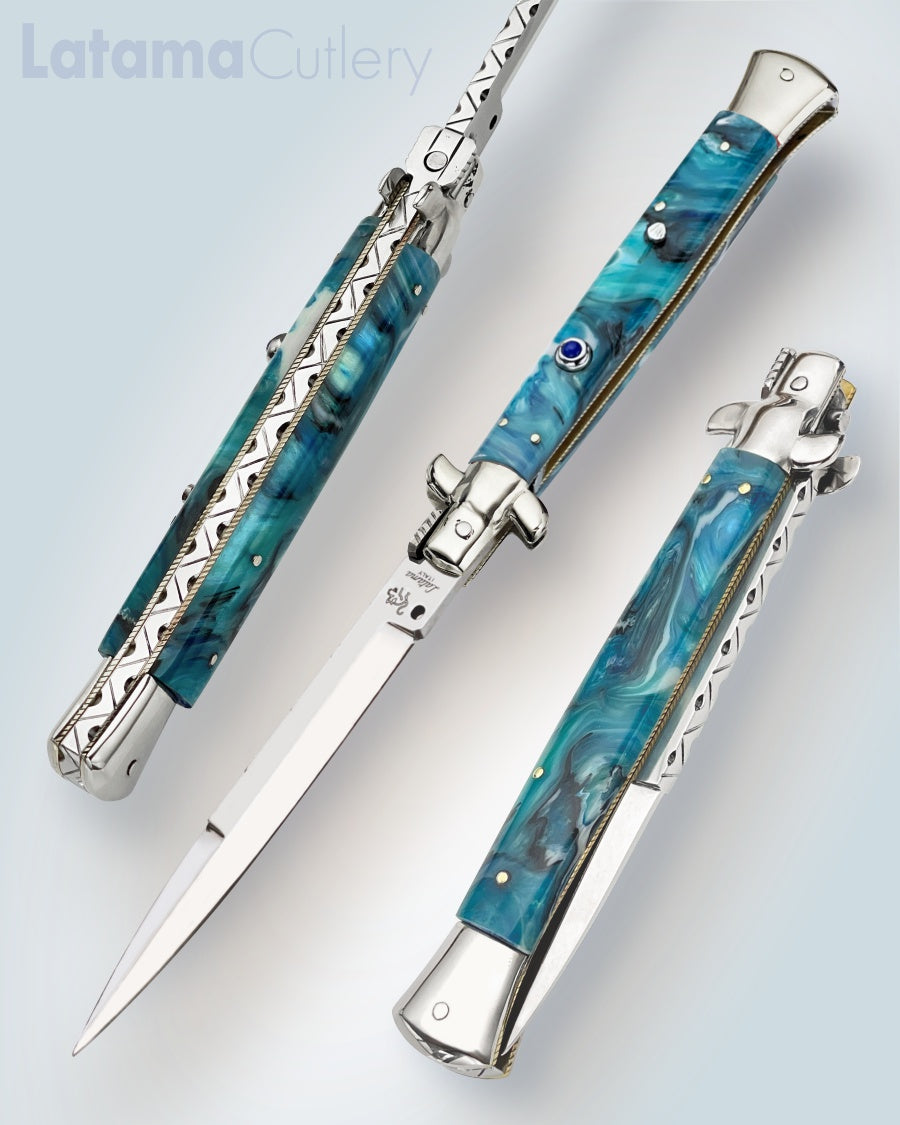 Walt's 28cm Full Custom CLASSIC “Ocean Waves Dark” Bayonet Grind C-CL-OWD-BA11957 portrait