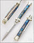 Walt's 28cm CUSTOM Picklock “Blue Waives Copper Wire Accent” Rosette Release Button C-PK-BC-BA11643