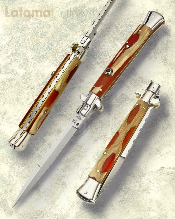 Walt's 28cm Custom PICKLOCK “Cholla Cactus” Green Onyx Insert Release Button Bayonet Grind C-PK-CT-BA11895 portrait