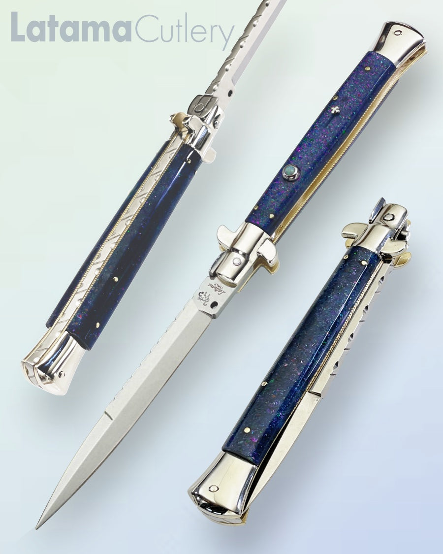 Walt's 28cm Full Custom PICKLOCK “Galaxy-Night Sky” White Opal Insert Release Button C-PK-GN-BA11911 portrait