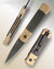 Pro-Tech Godson Limited Bronze Aluminum Handle Carbon Fiber Inlays, Black 3.15” DLC Spear Point Blade #7115