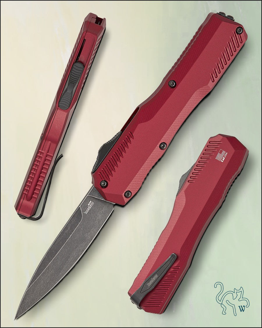 Kershaw Livewire Napa Merlot Aluminum Handle Blackwash MagnaCut Blade KER-9000MERL