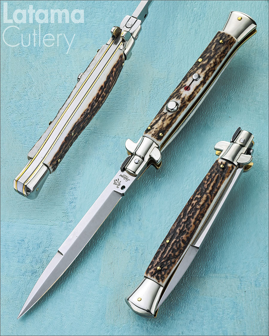 Walt's 28cm PICKLOCK “Black Forest Stag” Bayonet Grind PK-ST-BA11224