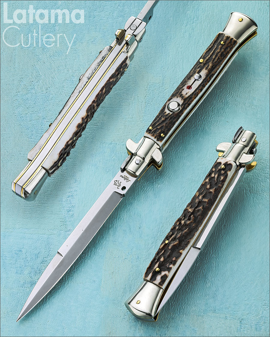 Walt's 28cm PICKLOCK “Black Forest Stag” Bayonet Grind PK-ST-BA11225