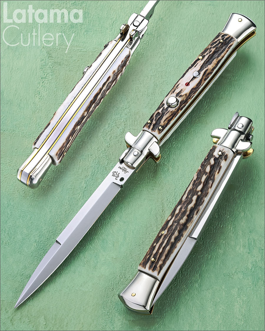 Walt's 28cm PICKLOCK “Black Forest Stag” Bayonet Grind PK-ST-BA11287