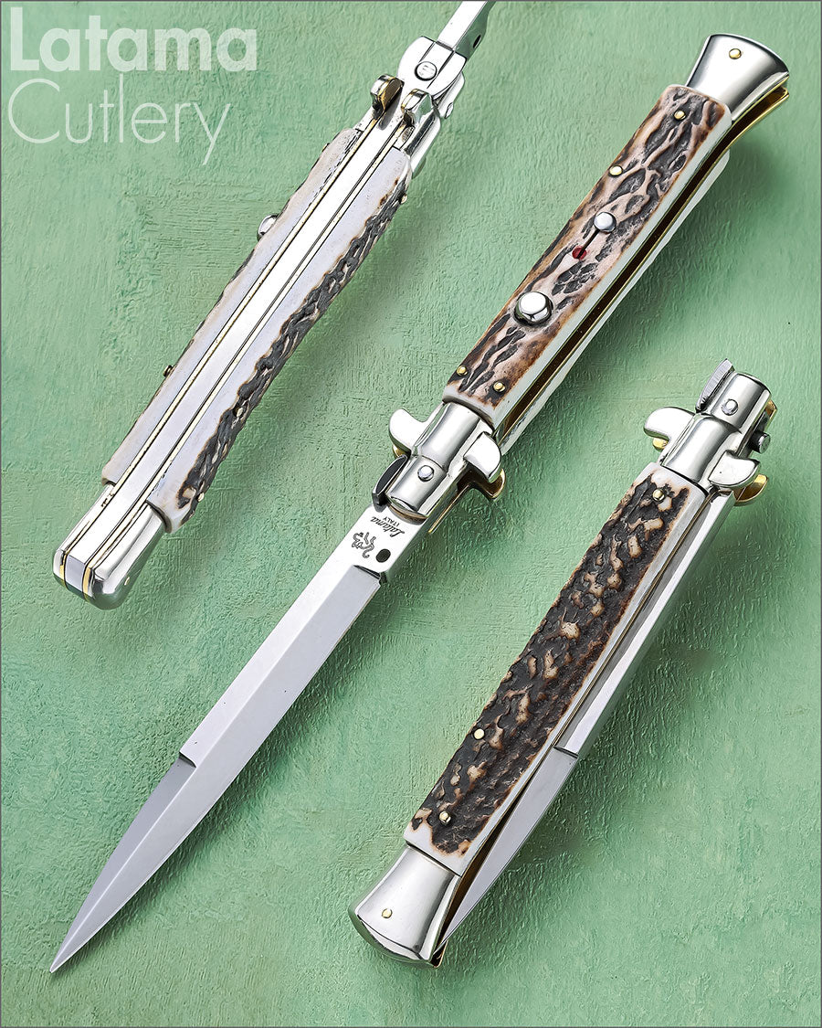 Walt's 28cm PICKLOCK “Black Forest Stag” Bayonet Grind PK-ST-BA11288