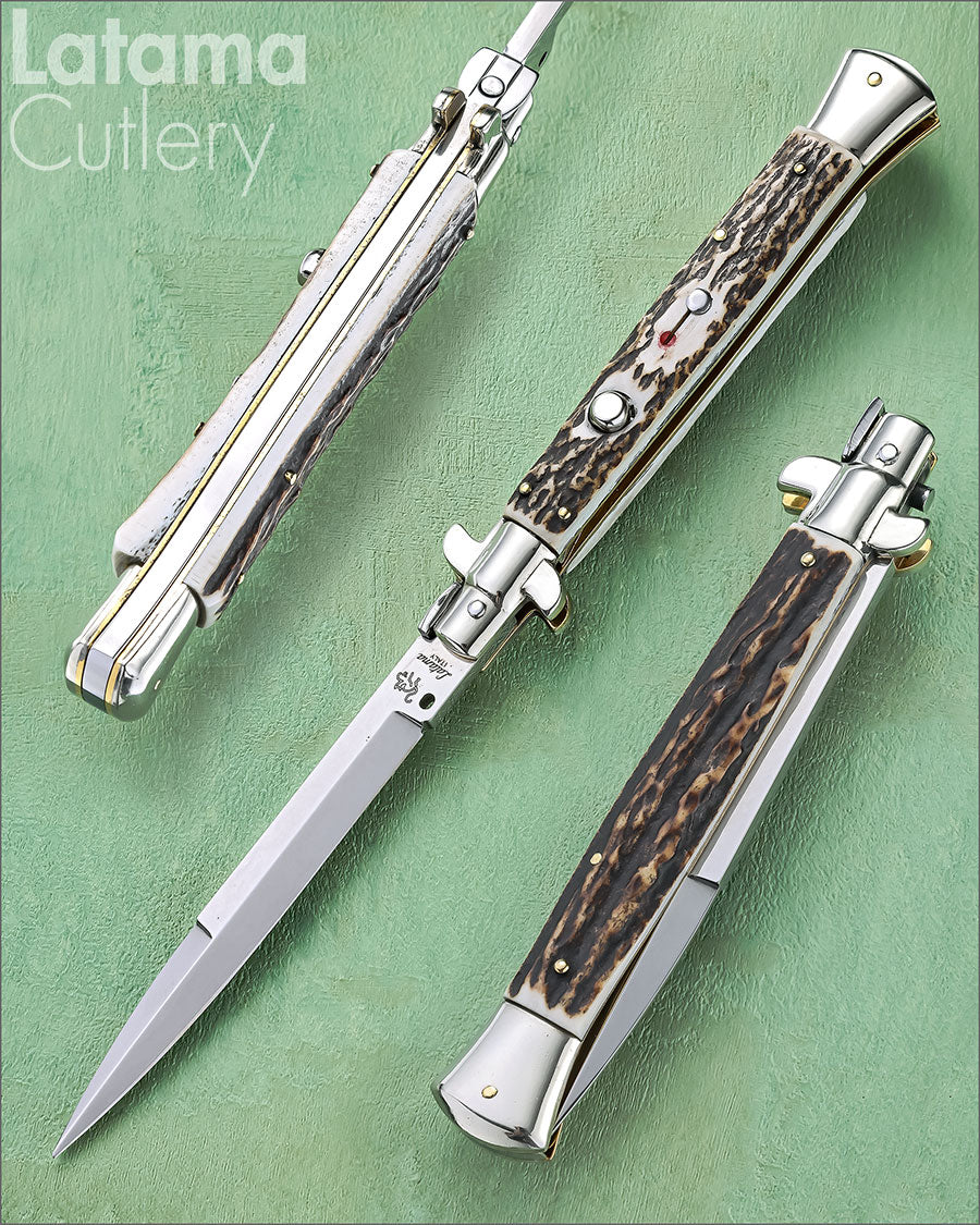 Walt's 28cm PICKLOCK “Black Forest Stag” Bayonet Grind PK-ST-BA11289