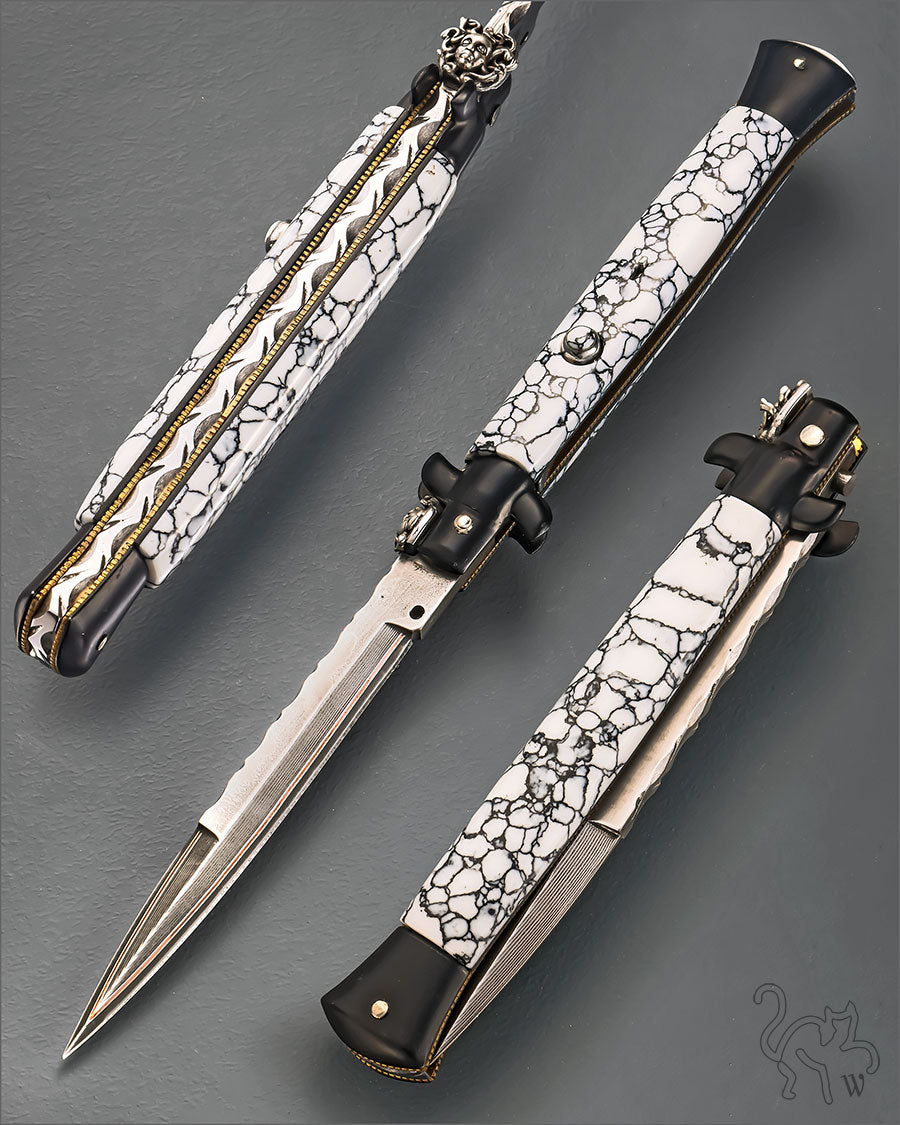 Walt's 28cm Custom CLASSIC “Medusa” White Marble TruStone C-CL-MW-BA11681