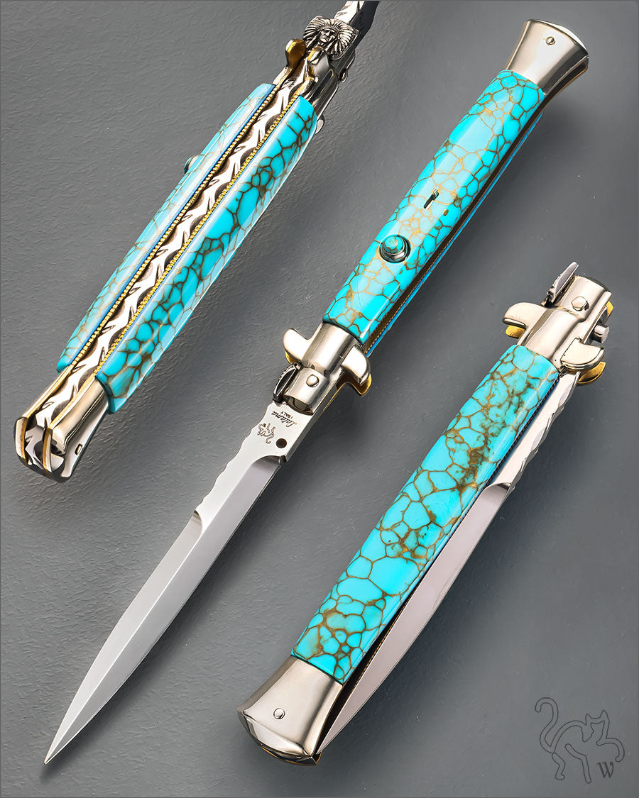 Walt's 28cm Custom Picklock “Big Chief” TruStone Copper Matrix Turquoise C-PK-TB-HG11685
