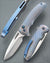 Yuuki Blue Titanium Handle Satin Blade