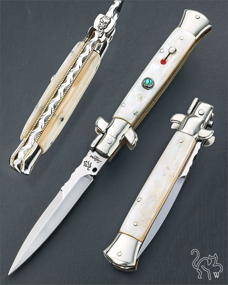 Walt's 23cm CUSTOM CLASSIC “Voodoo” Mother of Pearl with Abalone C-CL-MOP-HG9765