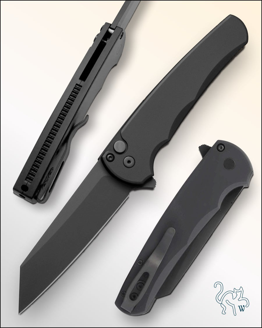 Pro-Tech Malibu Reverse Tanto DLC Black MagnaCut 3.25” Blade 5403