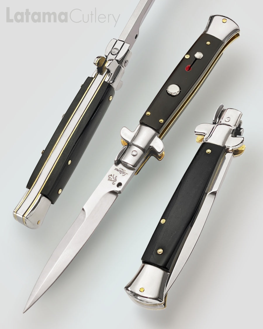 Walt's 23cm PICKLOCK “Raven Black Horn” Half Grind PK-BH-HG9013 portrait