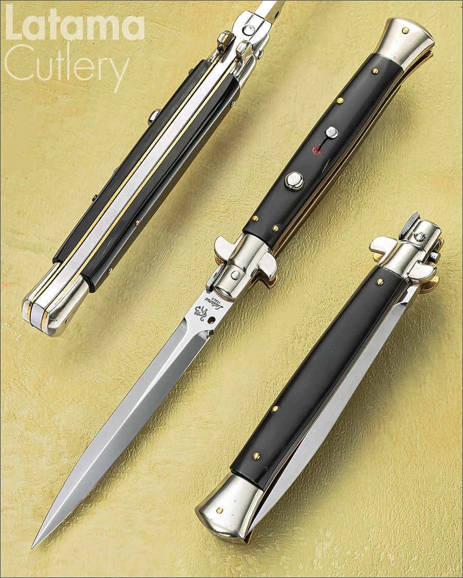 Walt's 28cm PICKLOCK “Raven Black Horn” NEW Dagger Grind PK-BH-ND11085