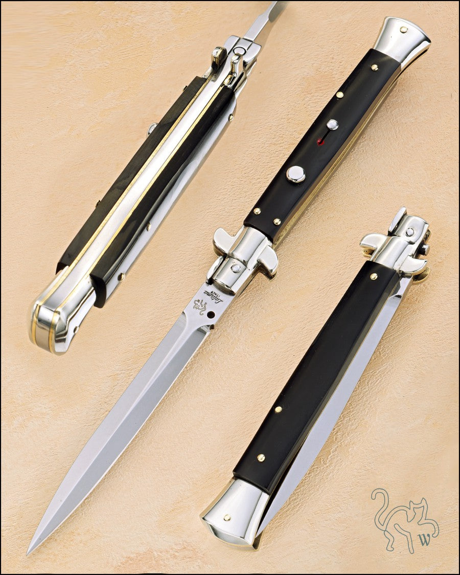 Walt's 28cm PICKLOCK “Raven Black Horn” NEW Dagger Grind PK-BH-ND11586