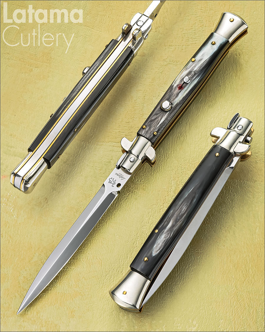 Walt's 28cm PICKLOCK “Brazilian Black &amp; White” NEW Dagger Grind PK-BW-ND11088