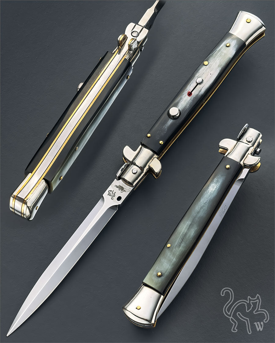 Walt's 28cm PICKLOCK Brazilian Black & White NEW Dagger Grind PK-BW-ND11225