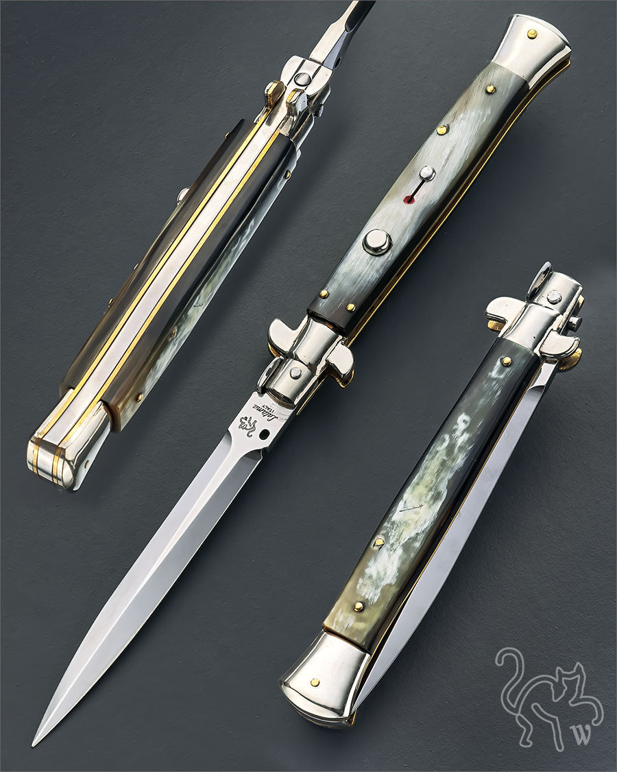 Walt's 28cm PICKLOCK Brazilian Black & White NEW Dagger Grind PK-BW-ND11227