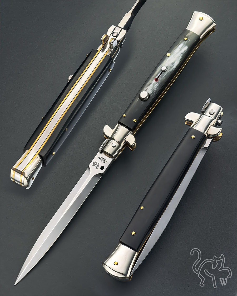 Walt's 28cm PICKLOCK Brazilian Black &amp; White NEW Dagger Grind PK-BW-ND11228