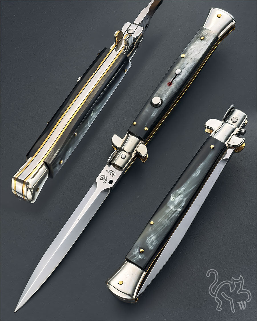 Walt's 28cm PICKLOCK Brazilian Black &amp; White NEW Dagger Grind PK-BW-ND11230