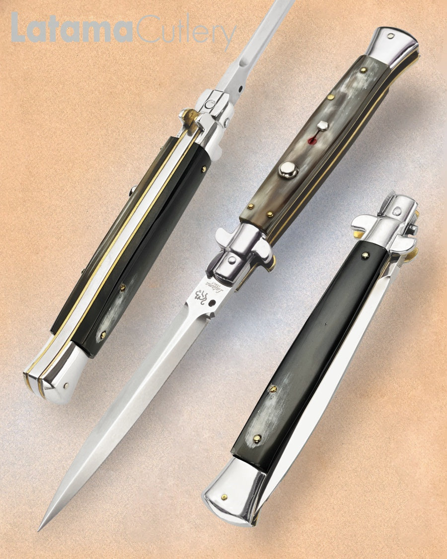Walt's 28cm PICKLOCK “Brazilian Black &amp; White” NEW Dagger Grind PK-BW-ND11917  portrait