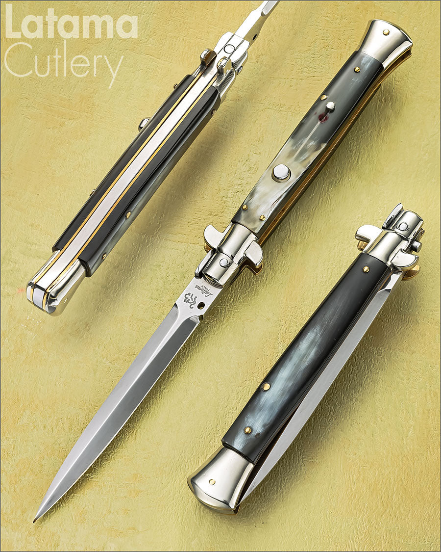 Walt's 28cm PICKLOCK “Primo Black &amp; White” NEW Dagger Grind PK-PR-ND11089