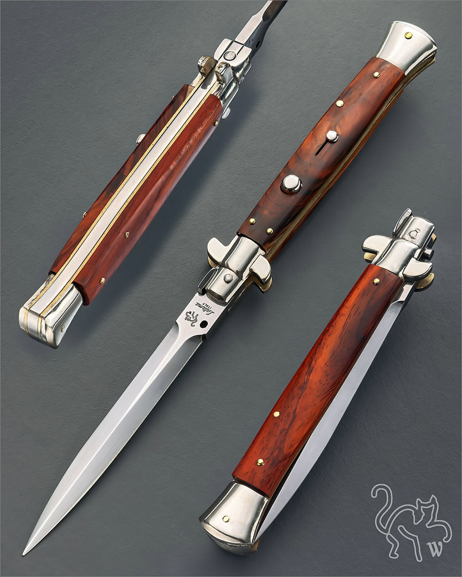 Walt's 28cm PICKLOCK Exotic Redheart Wood NEW Dagger Grind PK-RW-ND11252