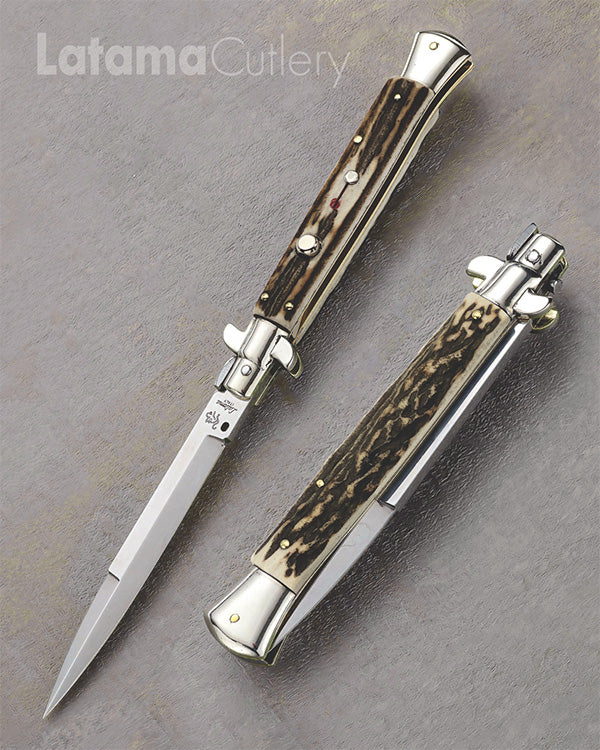Walt's 28cm PICKLOCK “Black Forest Stag” Bayonet Grind PK-ST-BA11840 portrait