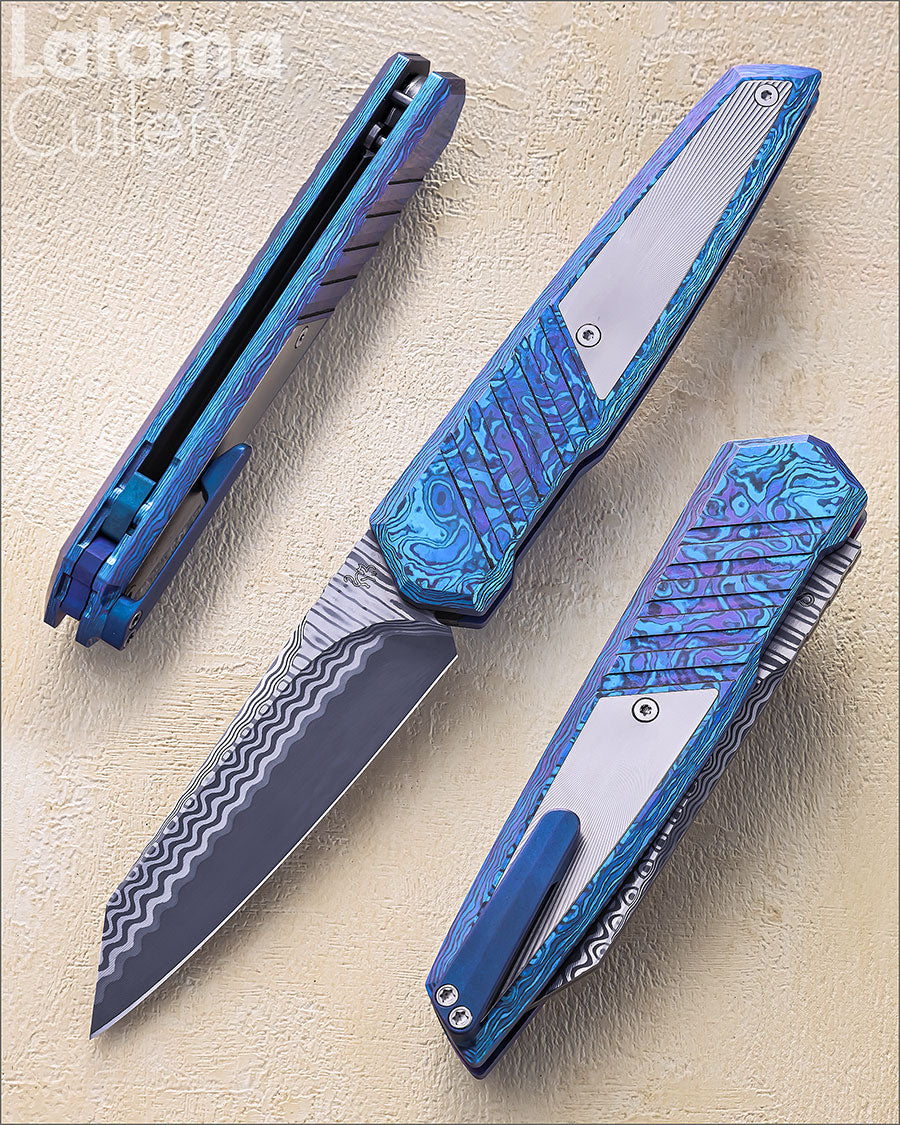 Limited Edition #28 CUSTOM Persevere Titanium Handle Damascus Blade