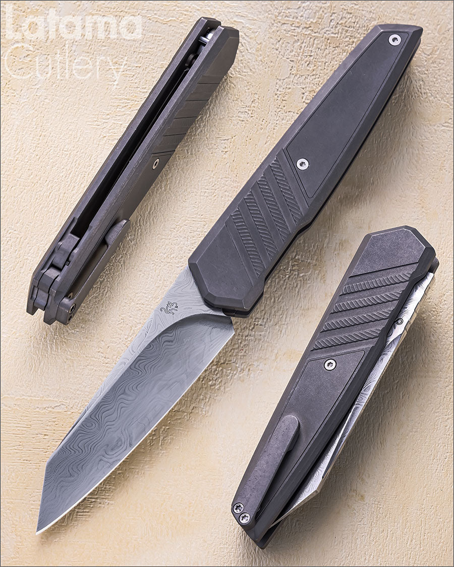 CUSTOM Persevere Titanium Handle Damasteel Blade PSSR-D060