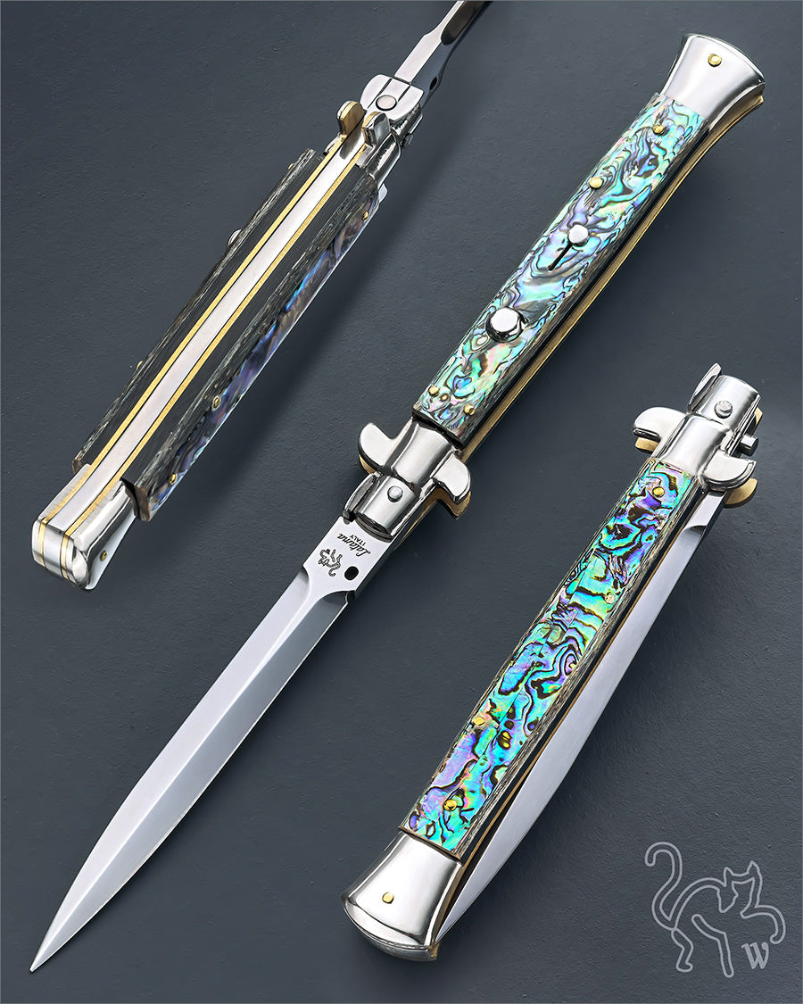 Walt's 28cm PICKLOCK Abalone NEW Dagger Grind PK-AB-ND11212