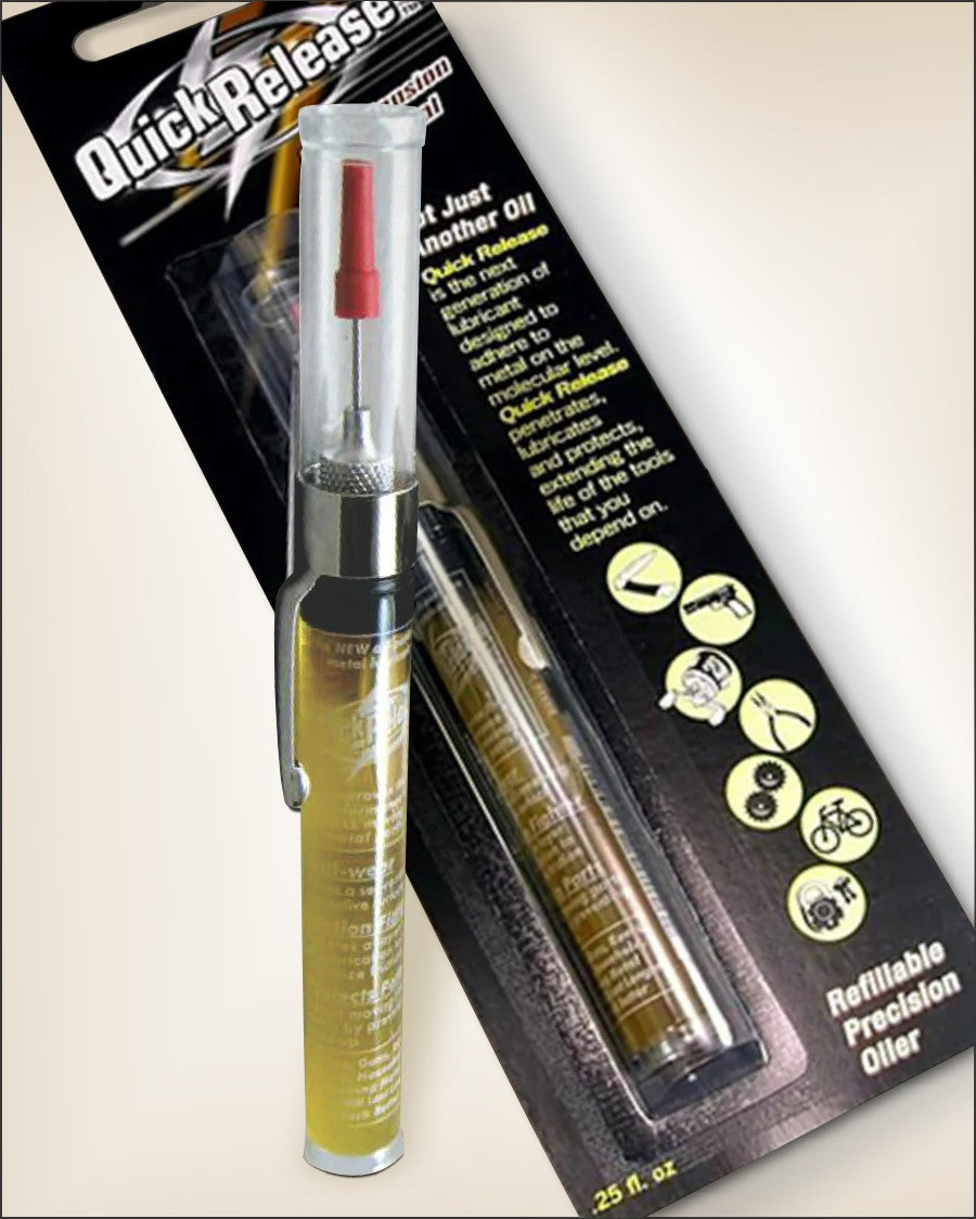 Quick Release Oil Refillable ¼ oz Pen Precision Oiler Cardboard