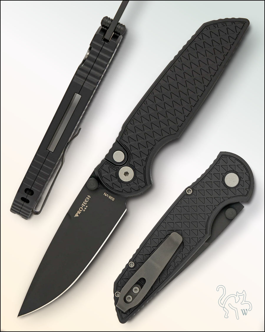 Pro-Tech Tactical Response Three Integrity “Relic Textured Black Handle” DLC Black 3.5” Blade TR-3 INT106