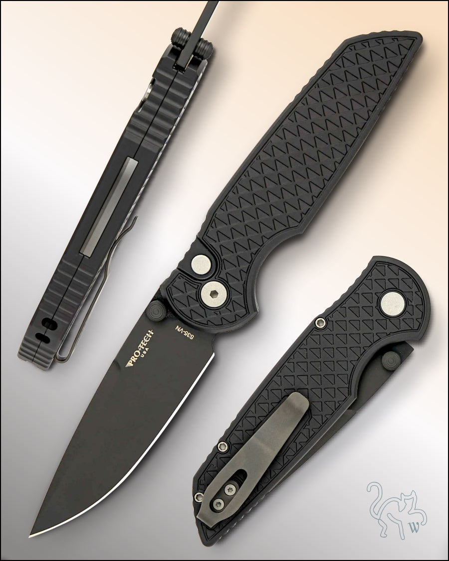 Pro-Tech Tactical Response Three Integrity “Relic Textured Black Handle” DLC Black 3.5” Blade TR-3 INT106