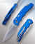 Pro-Tech Tactical Response Five Blue Handle Stonewash Finished 3.25” Blade T501-Blue