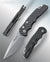 Pro-Tech Tactical Response Five Black Handle “Feather Texture” Stonewash Finished 3.25” Blade T505-F