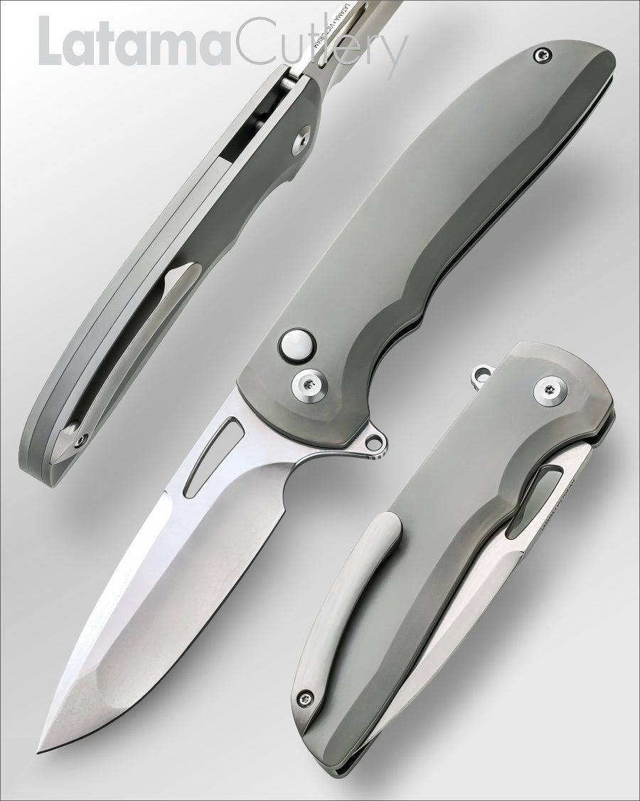 Yuuki Grey Titanium Handle Satin Blade