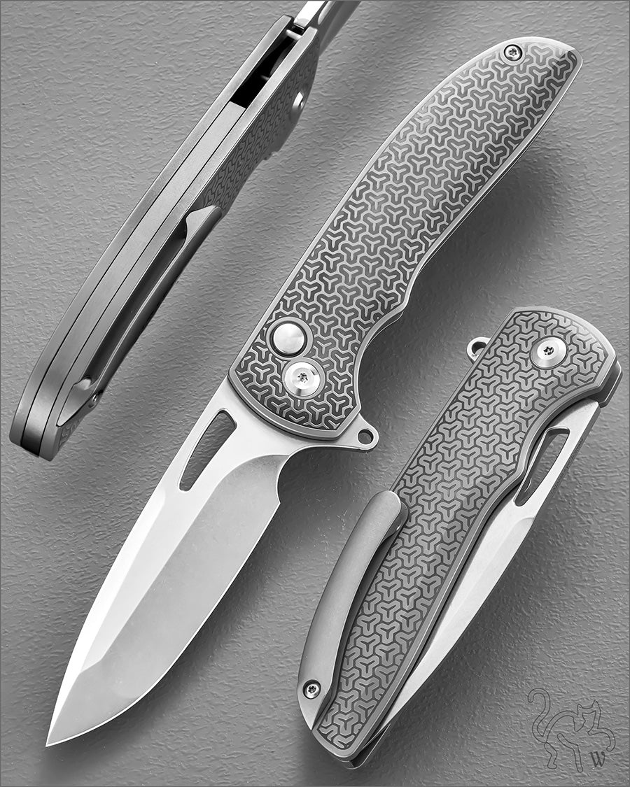 Yuuki “KA 火 ” Titanium Handle Satin Blade