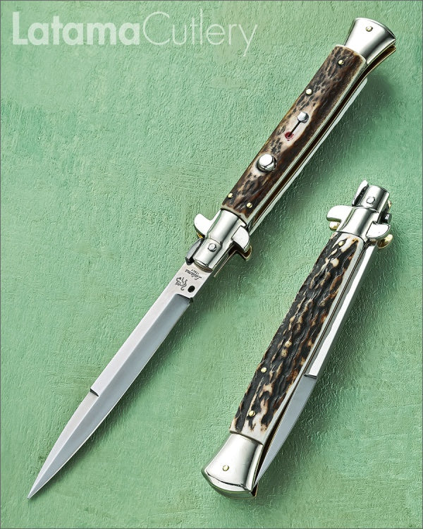 Walt's 28cm PICKLOCK “Black Forest Stag” Bayonet Grind PK-ST-BA11868 portrait