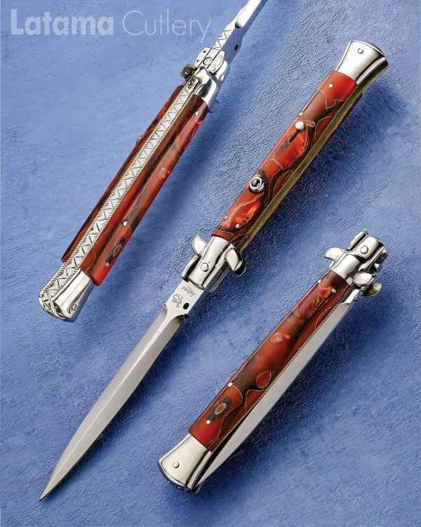 Walt's 28cm Full Custom CLASSIC “Orange Copper Wire Accent” Black Onyx Insert NEW Dagger Grind C-CL-OS-ND11816