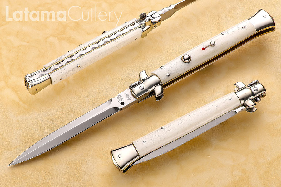 Walt's Custom White Bone 11" NEW Dagger W/File BO CD-1108