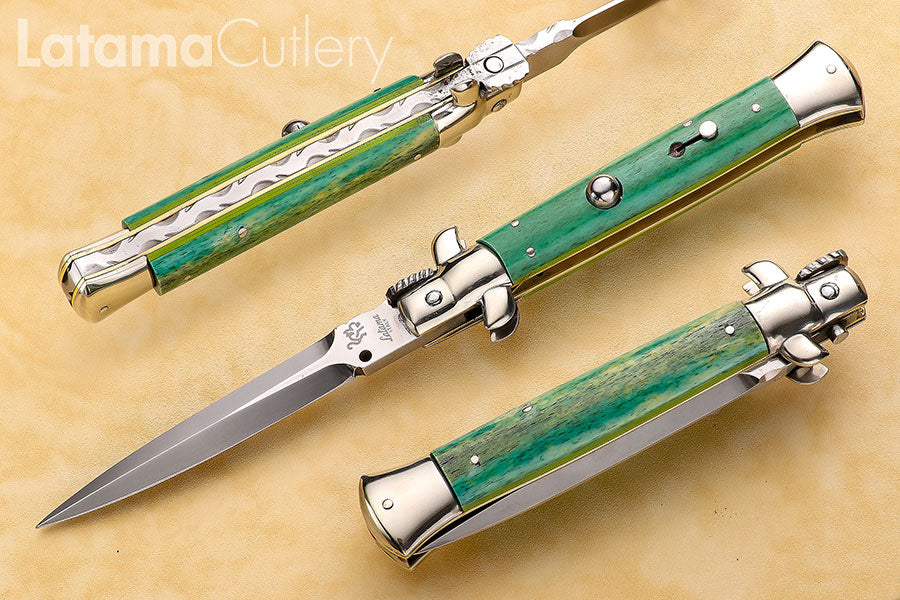 Walt's Custom Green Dyed Bone 9" Dagger GR CD-910