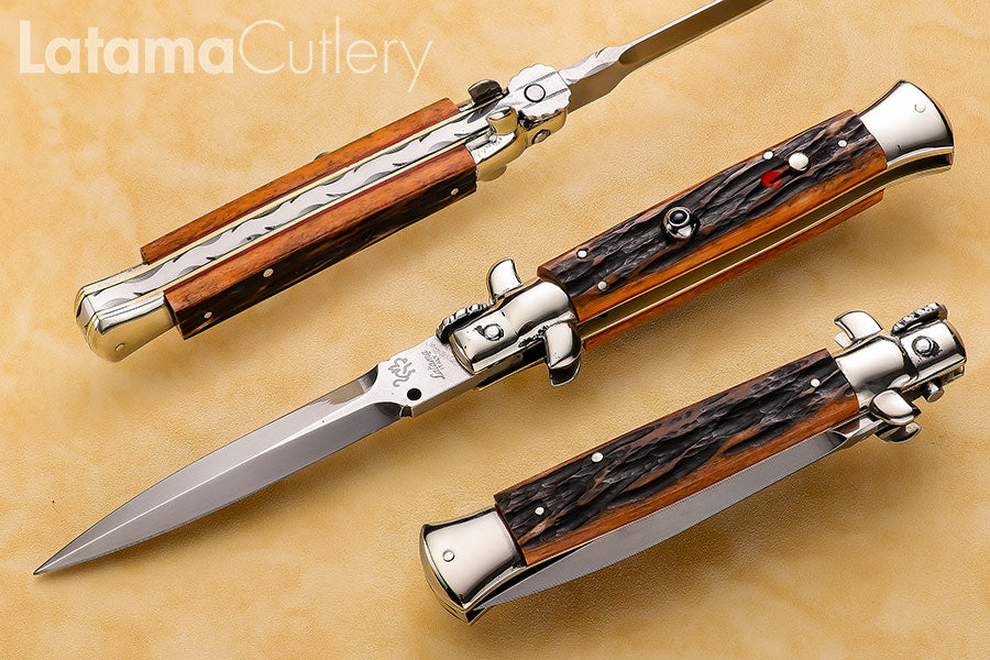 Walt's Custom Plus Sapphire Jigged Bone 9" New Dagger W/File J/Bone CPD-913